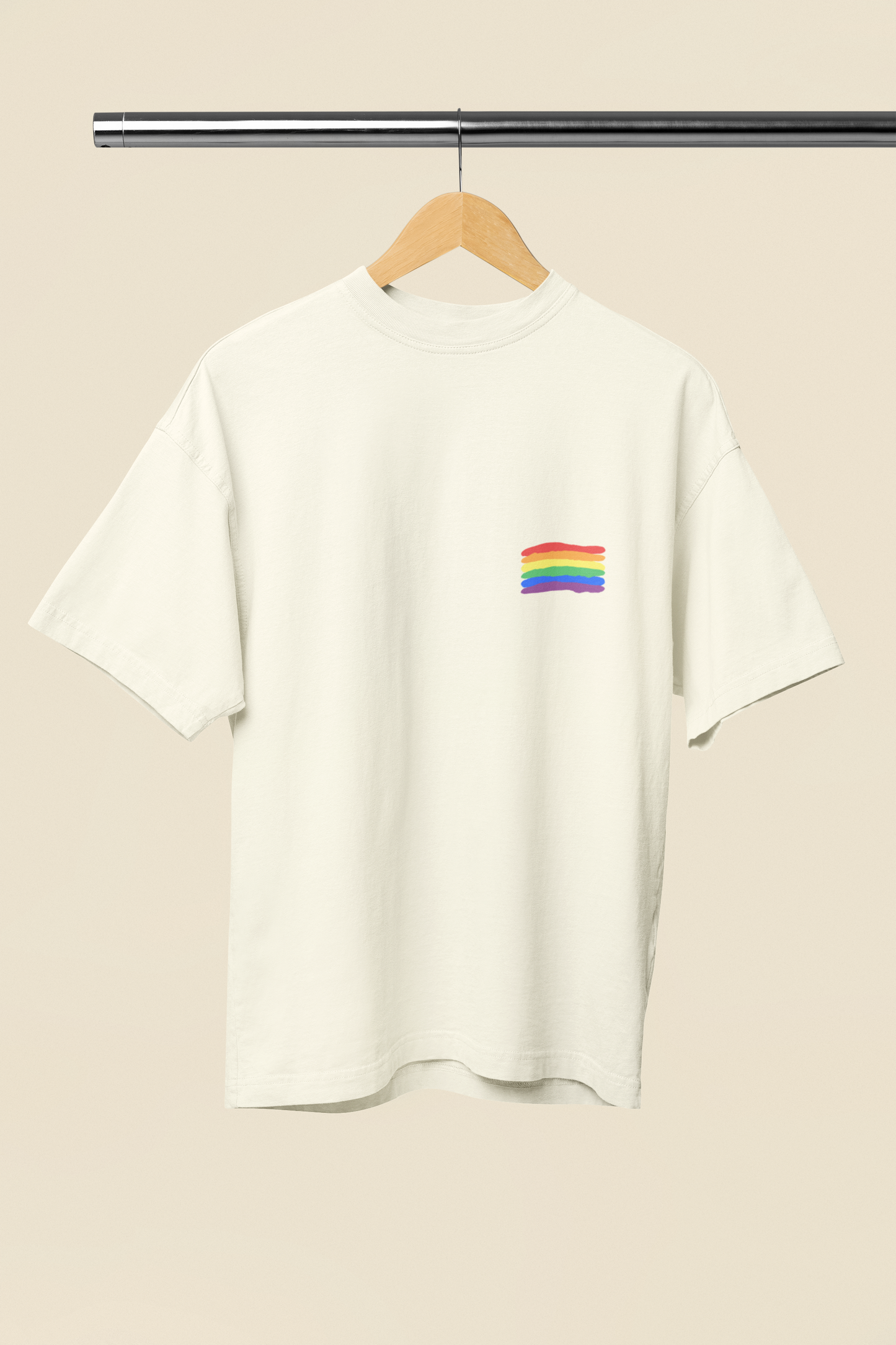 Camiseta Oversized Bandeira LGBT+