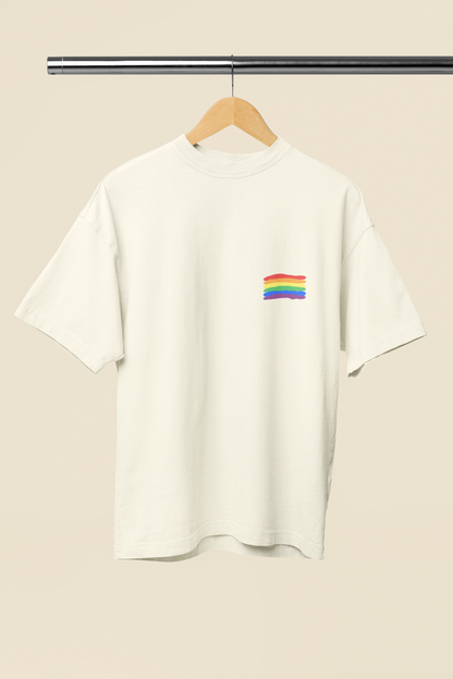 Camiseta Oversized Bandeira LGBT+