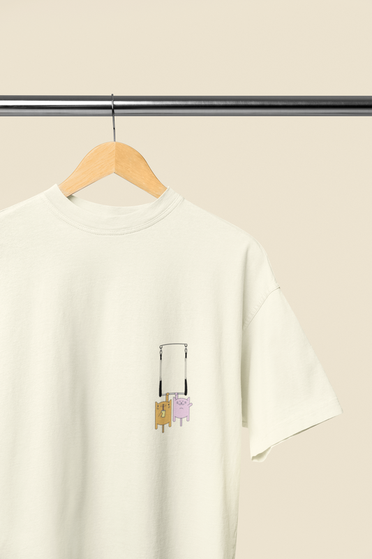 Camiseta Oversized Gatos Trapezistas