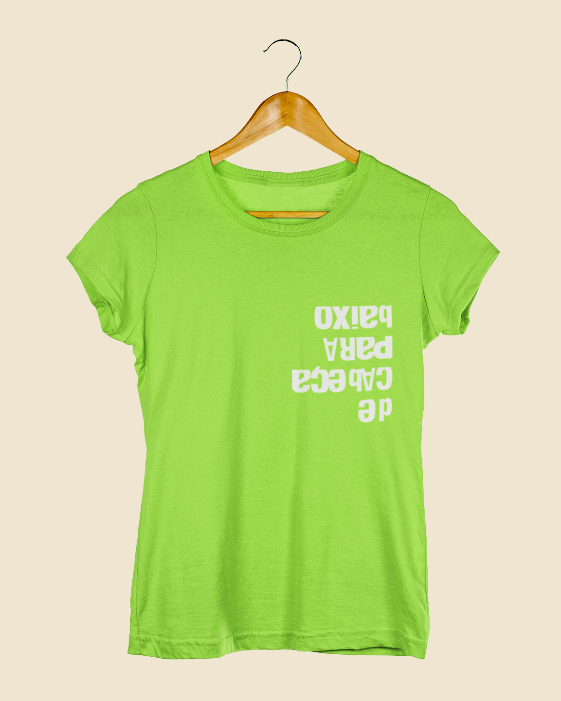 Camiseta Baby Look De Cabeça Para Baixo