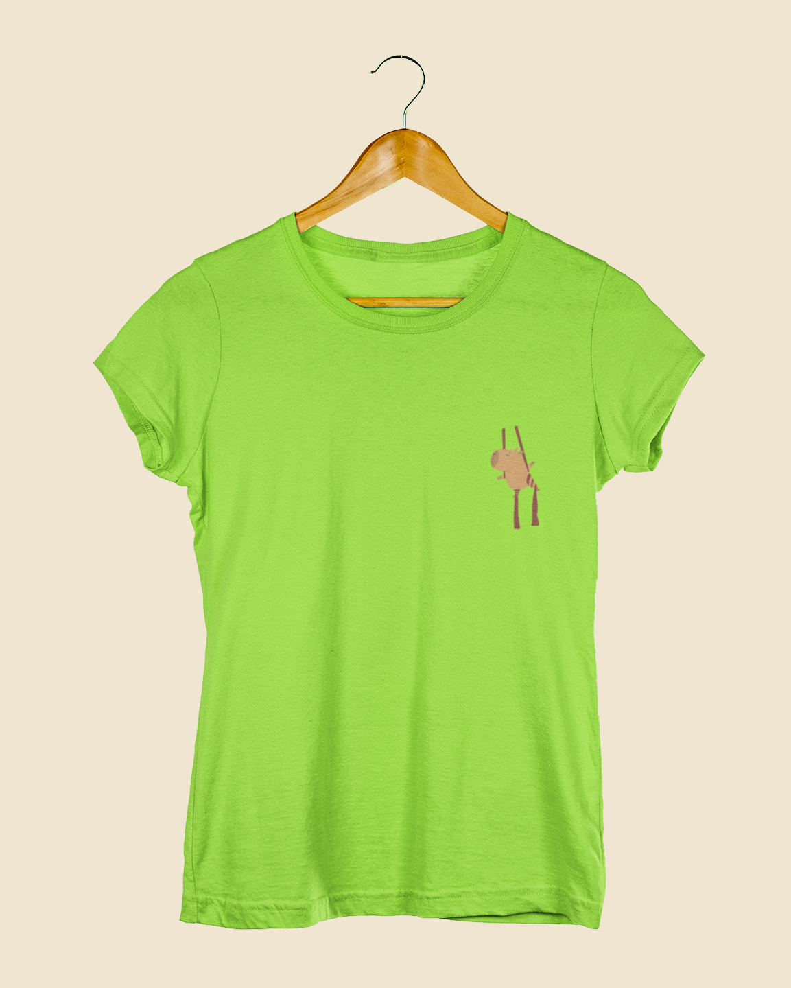 Camiseta Baby Look Capivara Tecido