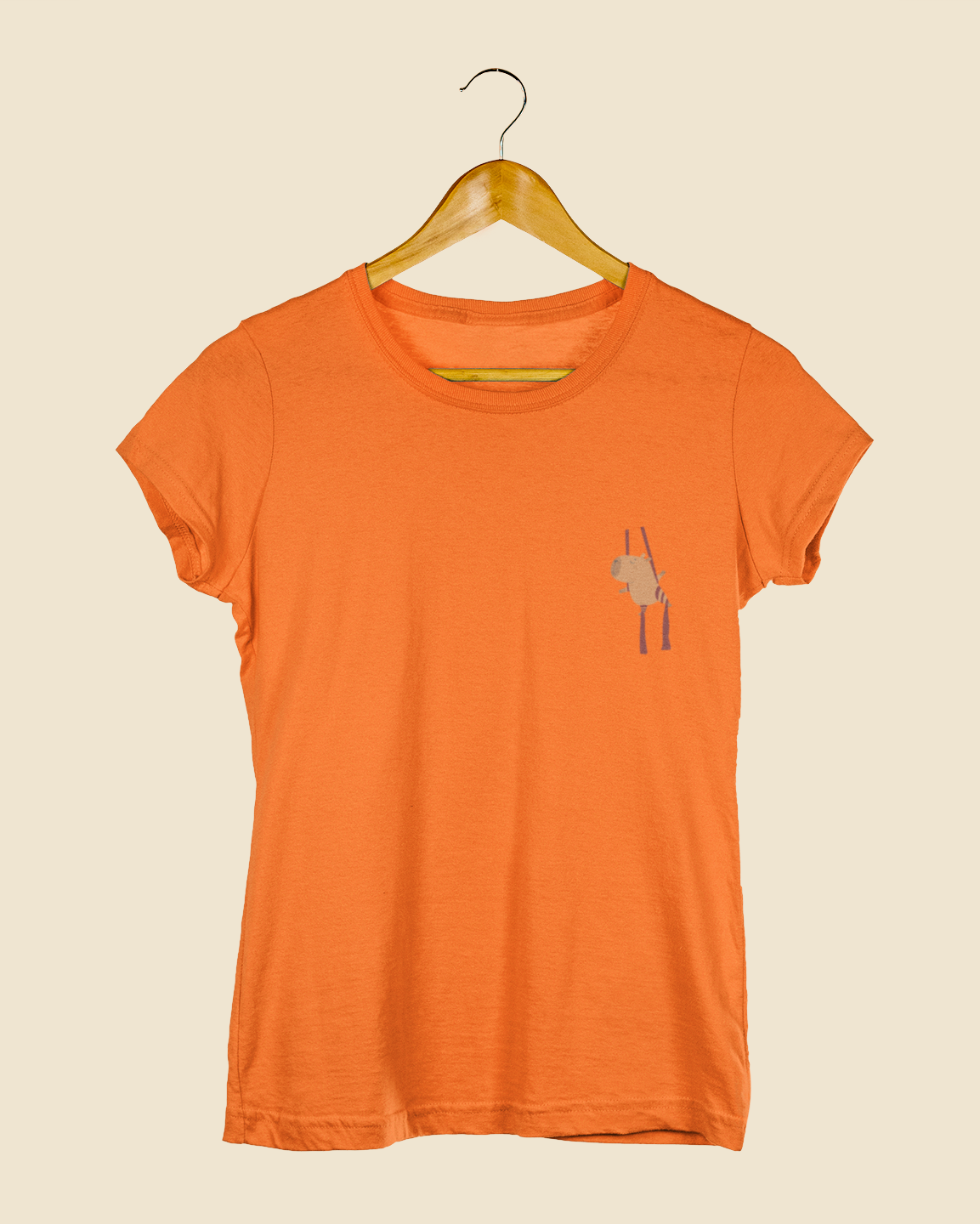 Camiseta Baby Look Capivara Tecido