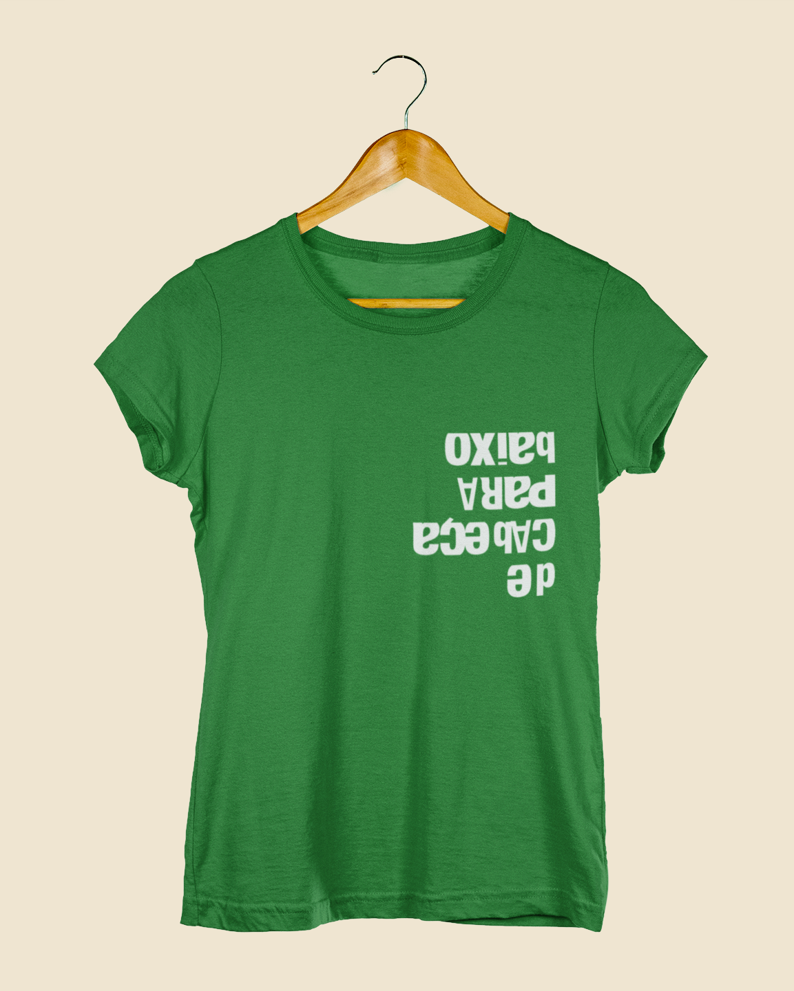 Camiseta Baby Look De Cabeça Para Baixo