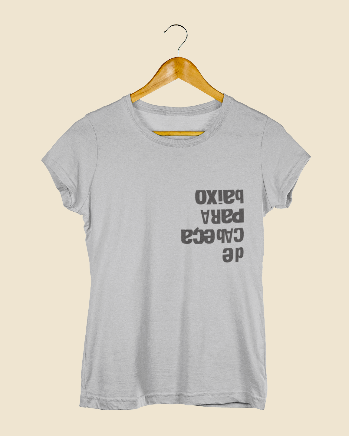 Camiseta Baby Look De Cabeça Para Baixo