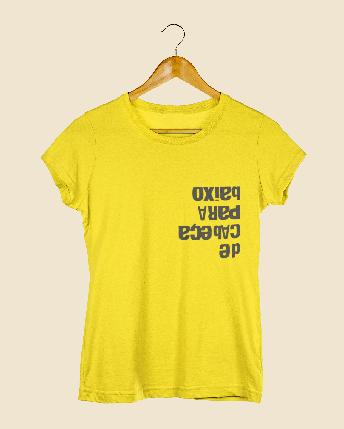 Camiseta Baby Look De Cabeça Para Baixo