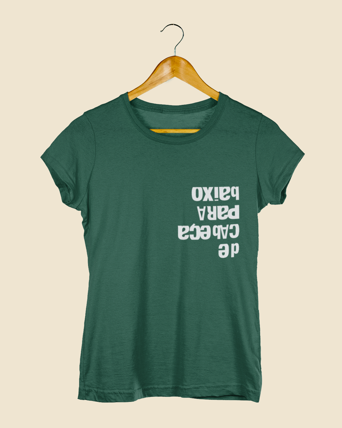 Camiseta Baby Look De Cabeça Para Baixo