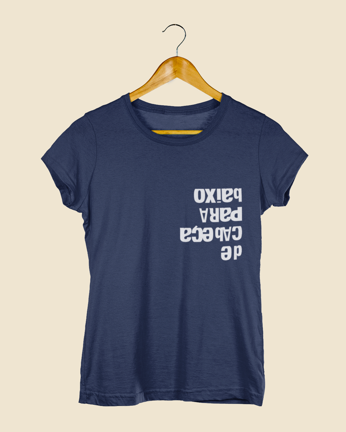 Camiseta Baby Look De Cabeça Para Baixo