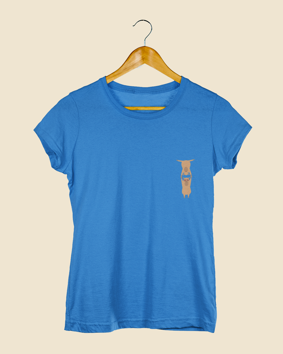 Camiseta Baby Look Capivaras Mão a Mão